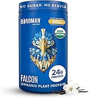 Vista 7 de BIRDMAN Falcon - Proteína vegana en polvo orgánica, sin estevia ni azúcar, a base de plantas, baja en carbohidratos, sin lácteos, keto, sin suero