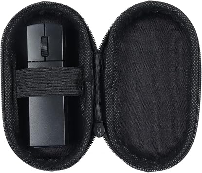 Ultra Small Bluetooth Wireless Mouse, Dual Mode BT+2.4G Noiseless Rechargeable with Mouse Case, 1200 DPI Slim and Portable Mini Travel Cordless Mice for PC Computer Laptop Black