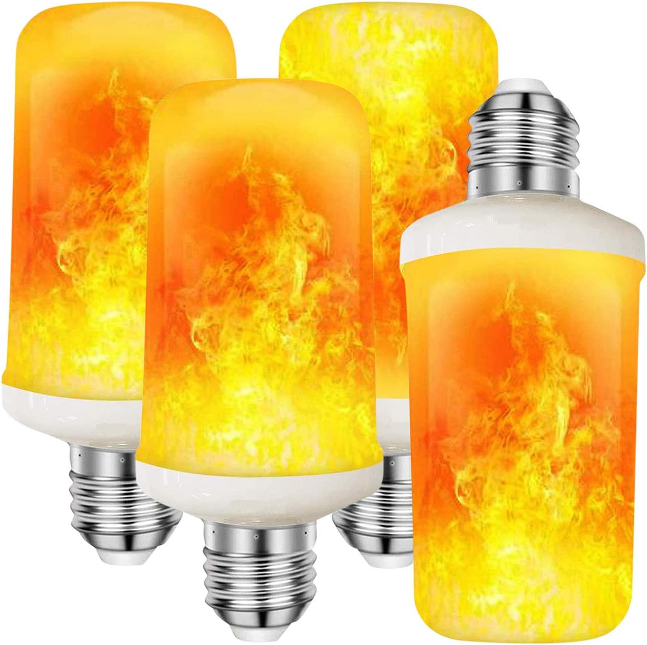 Rongzhouyu Flammen-Glühbirne E27 - Realistischer Feuer-Effekt Für Gemütliche Atmosphäre (2 Stück)