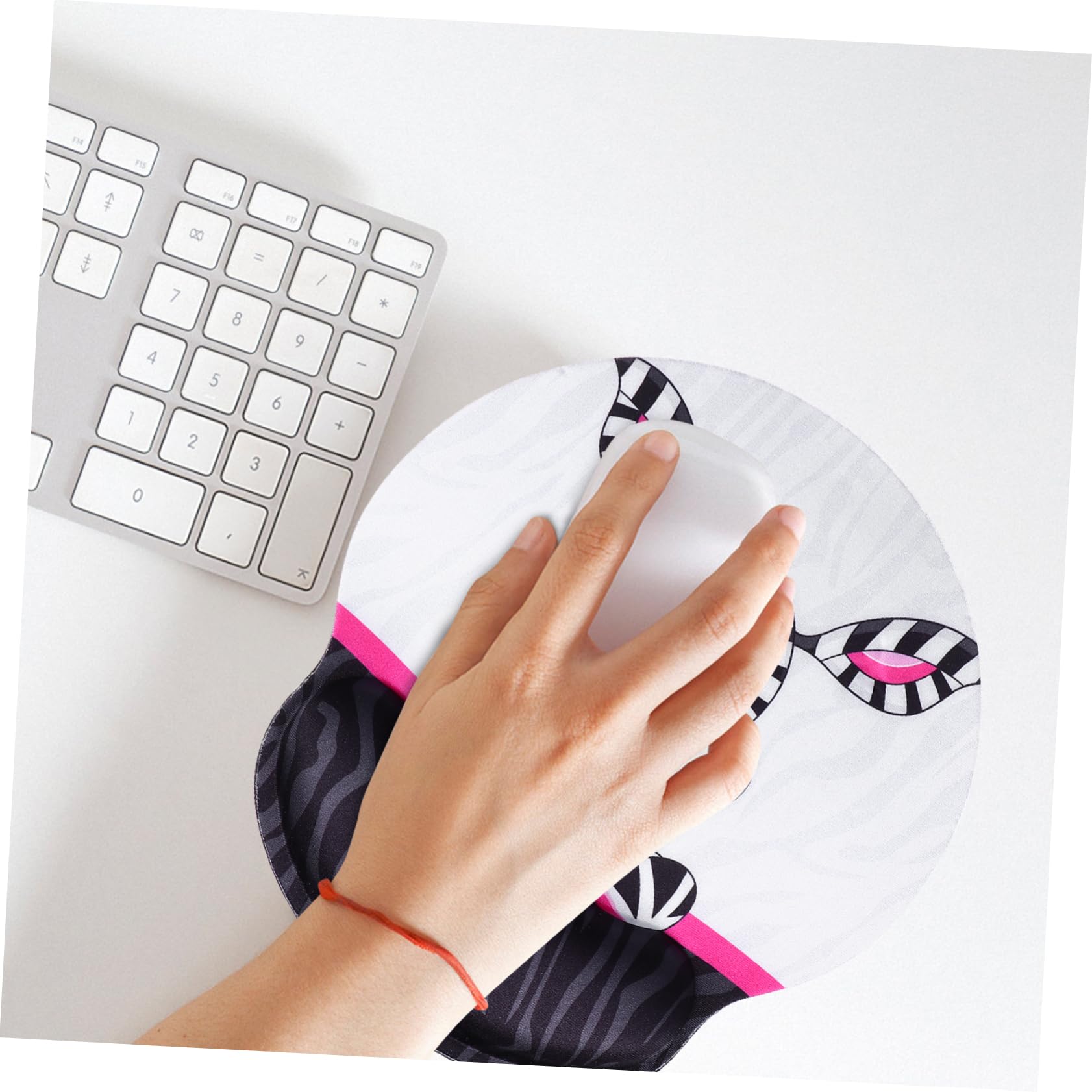 Lurrose 2 STK Handgelenk Mauspad Mauspad-Handgelenkstütze mit Handgelenkauflage Computer- Wrist Support Gaming Mouse pad entzückendes Gaming- Mausauflage Stoff Weiß