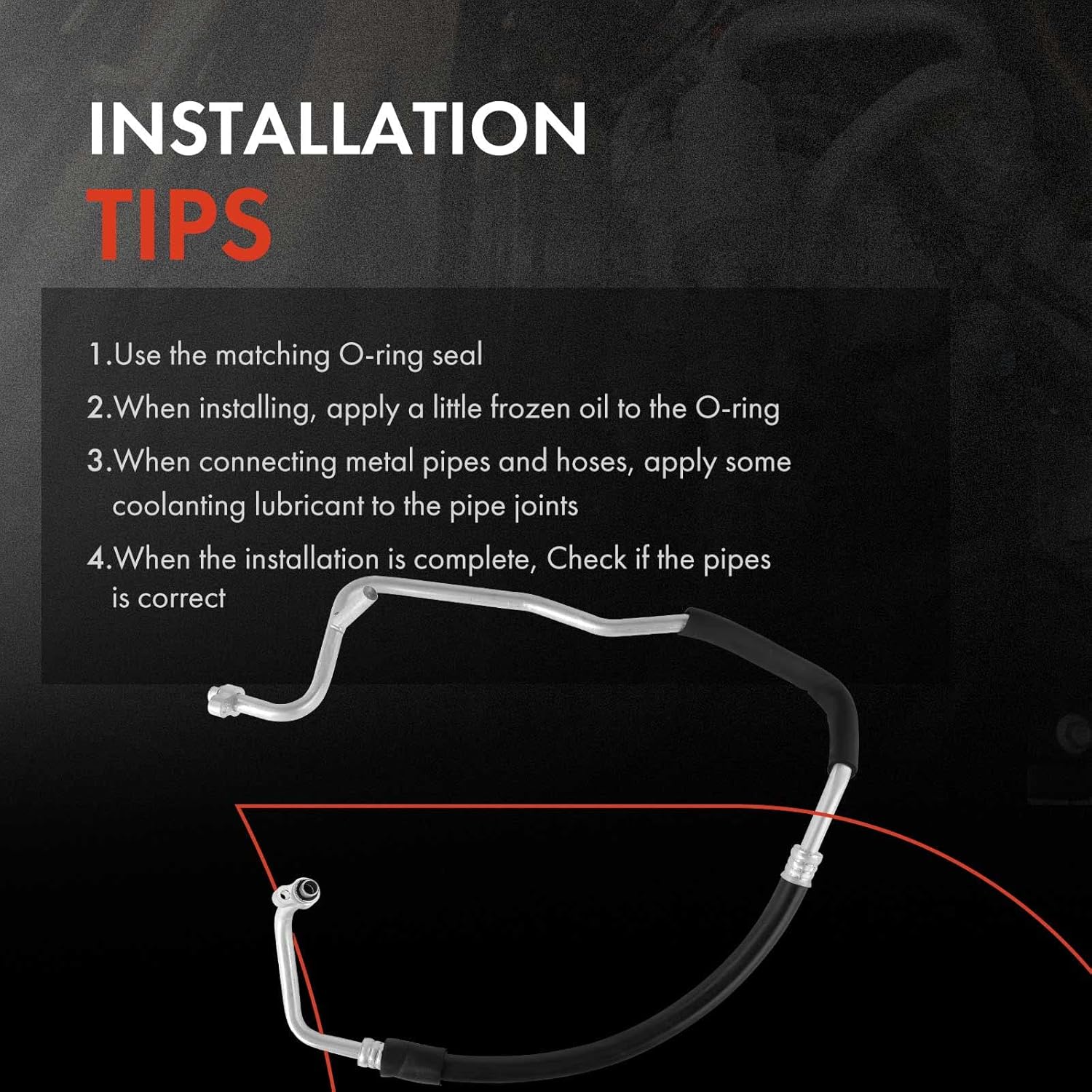 A-Premium A/C Suction Line Hose Assembly Compatible with Chevrolet, GMC Models - Silverado 2500 HD 2011, Silverado 3500 HD 2011-2012, Sierra 3500 HD 2011-2012, 6.6L, Compressor to Evap