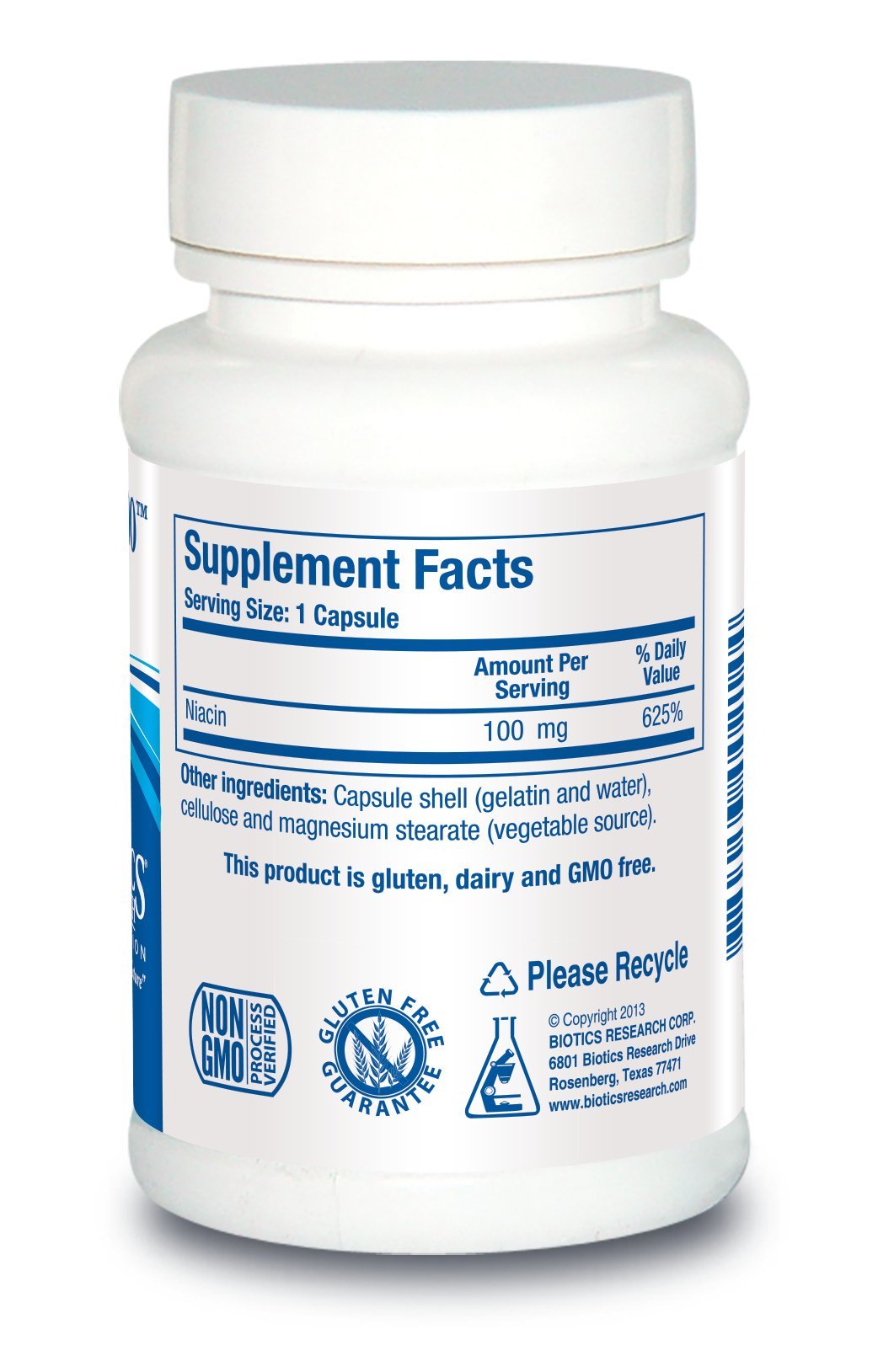 BIOTICS RESEARCH Niacin 100, Niacin 100mg, Vitamin B3, 150 Capsules — Amazon image 2