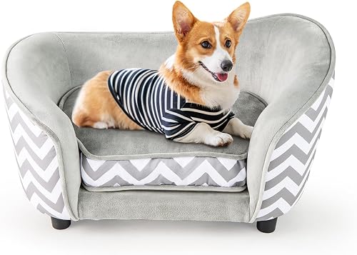 Canapé pour Chiens avec Coussin Épais Rempli d'Éponge GYMAX