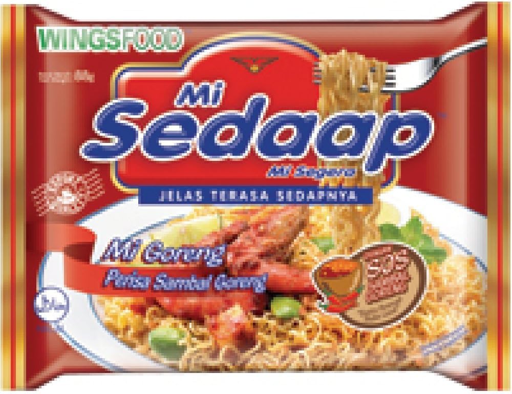 Wings Food SedaapInstant Noodle 69g/70g/73g/75g/88g/91g (Sambal Mi Goreng 88g, 40 Packs)