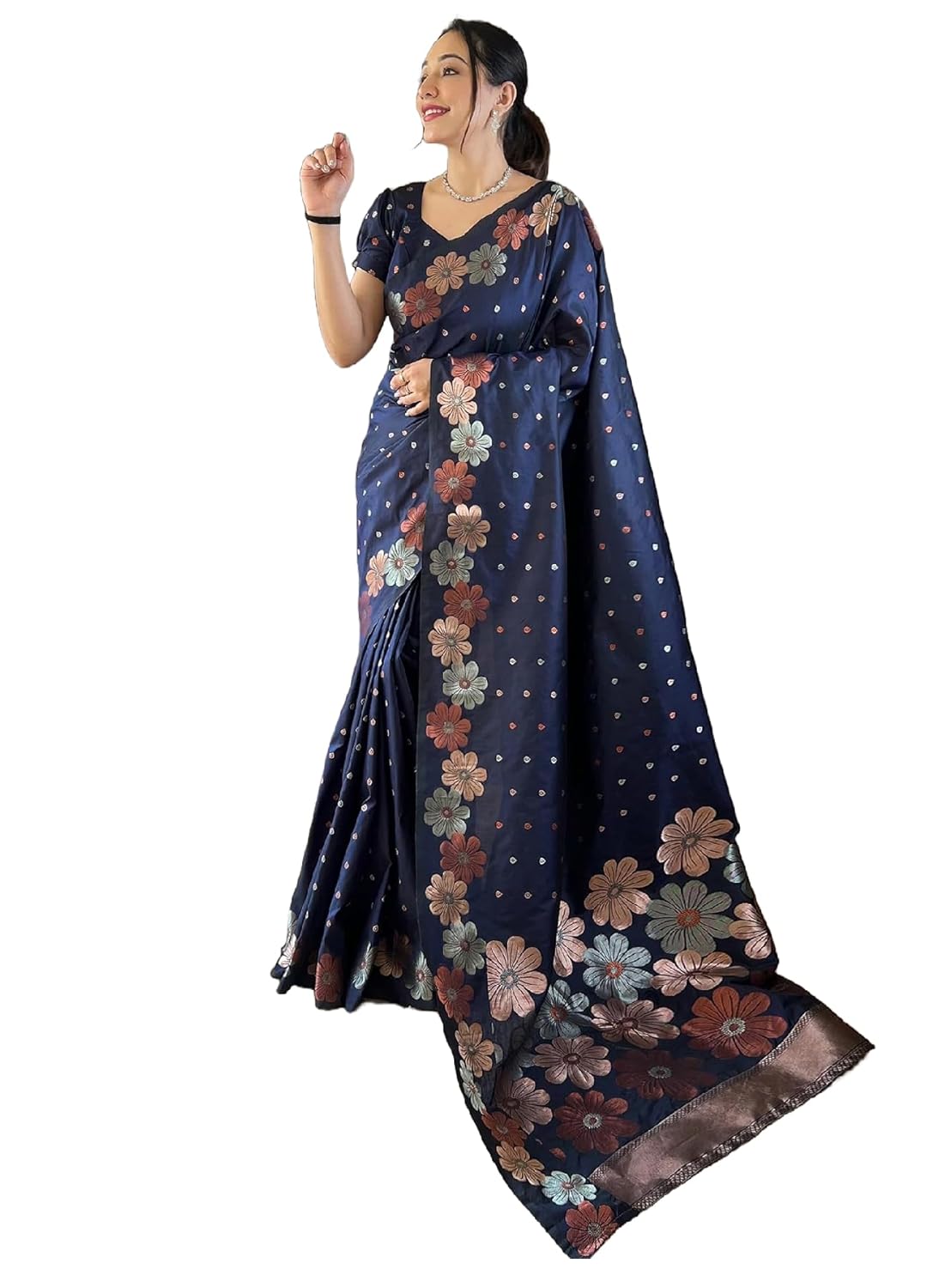 Yashika Women’s Banarasi Kanjivaram Cotton Silk Jaquard Saree Yashika Women’s Banarasi Kanjivaram Cotton Silk Jaquard Saree