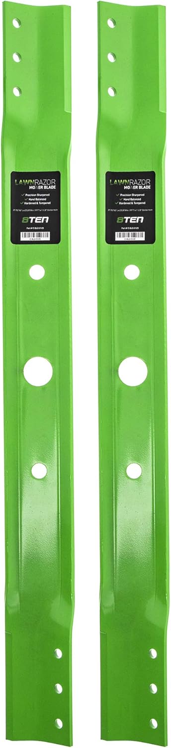 8TEN LawnRAZOR Mower Blade for Snapper Rear Engine Rider 28 inch Decks 1-9515 7019515 7019515BZYP (High-Lift) 2 Pack
