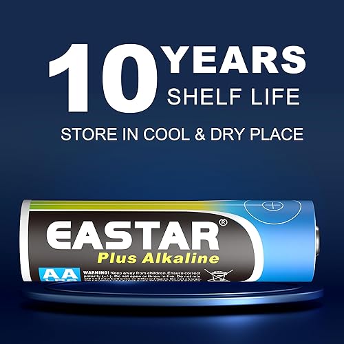 Miniatura 4 de EASTAR BTS Baterías AA con ingredientes Power Boost, paquete de 10 baterías dobles A con potencia de larga duración, batería AA alcalina multiusos