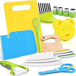 17PCS Kids Cooking Sets Real Cooking Montessori Kitchen Toys for Toddler...