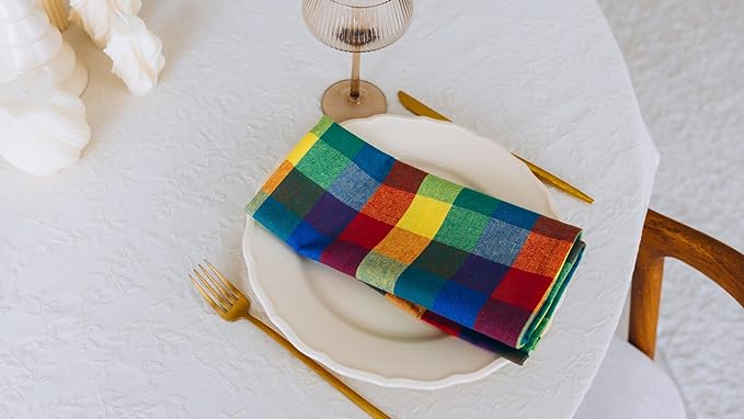 Servilletas de Tela Multicolor 20x20 Pulgadas - Pack de 12, 100% Algodón miniatura 6