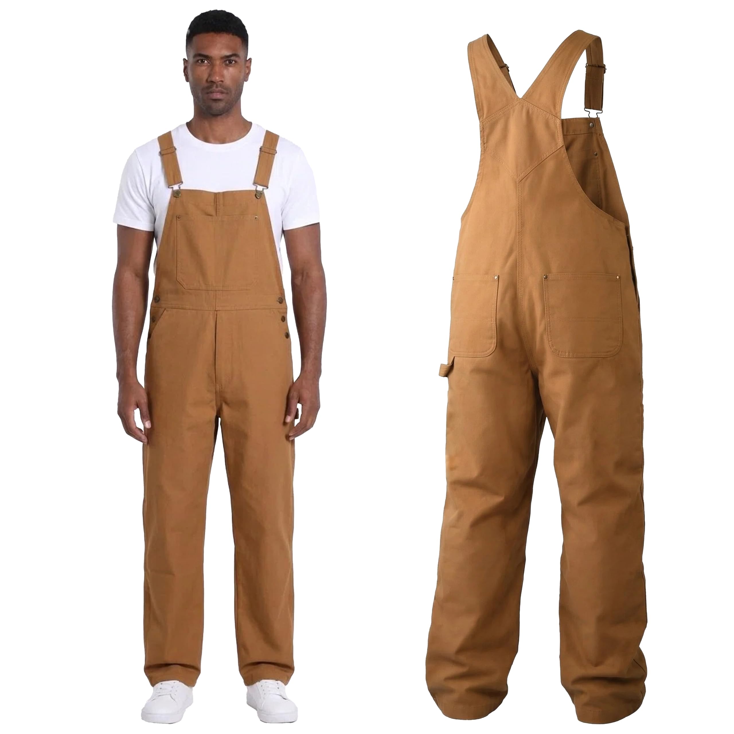 Arbeitskleidung Herren Set – 100% Baumwolle Utility Arbeitsjacke & Arbeitshose mit vielen Taschen Robustes Design ideal für Bau und Handwerksarbeiten