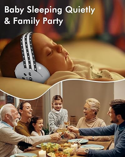 Miniatura 6 de Protección auditiva para bebés, auriculares con cancelación de ruido para bebés, orejeras con reducción de ruido para bebés y niños pequeños de