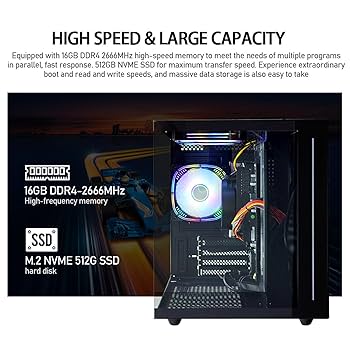 Amazon.com: suevery Gaming PC | Ryzen5 5600GT | Nvme SSD