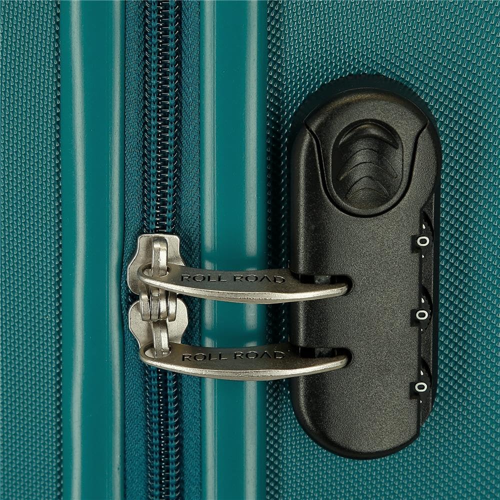ROLL ROAD Flex Valise Rigide Fabriquée en ABS, Un matériau, Serrure à Combinaison latérale 4 Roues Doubles pour Bagage à Main, Intérieur Pratique avec Un Compartiment