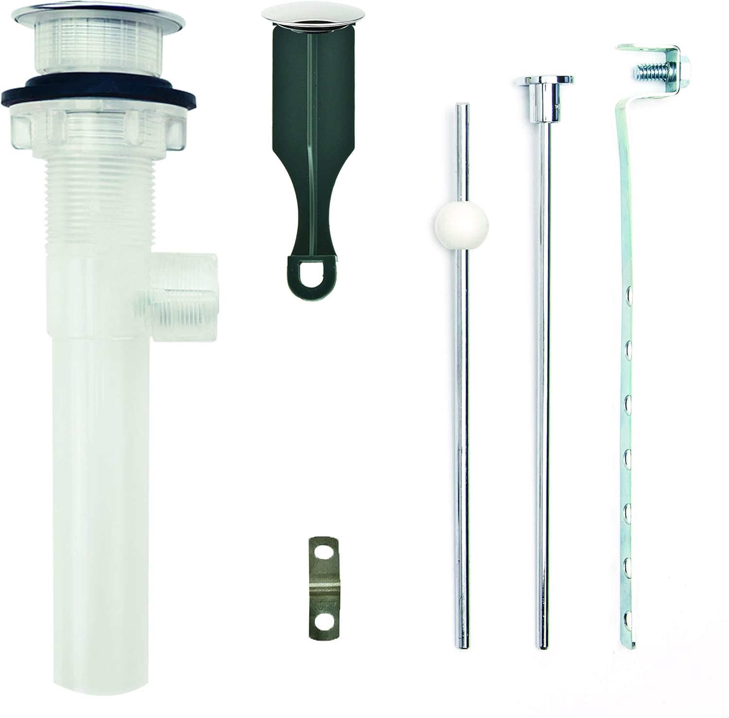 PF WaterWorks PF0730-ORB-CH-NO, Chrome Plated ABS Body Bathroom Sink/Lavatory Pop-Up Drain with Ball Lift Rod | Without Overflow | CUPC Listed, Oil Rubbed Bronze (Pack of 2)