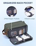 WANDF Travel Toiletry Bag for Men, Canvas Dopp Kit with Wet Pocket