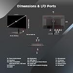 Moniteur ViewSonic VG2741V 27 po 1080p, écran IPS avec Windows Hello, microphone intégré et webcam IR 5MP pour des vidéoconférences fluides, ergonomie avancée, entrées USB-C, HDMI et DisplayPort