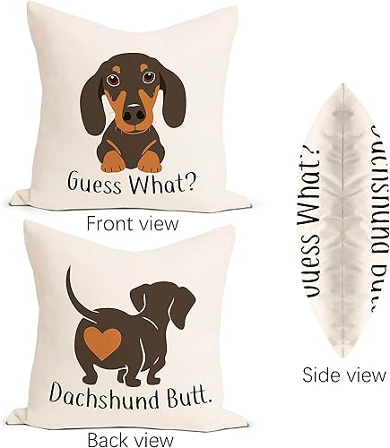 Miniatura 2 de Fundas de almohada reversibles de perro salchicha  Regalos de perro salchicha para mujeres, regalos de perro Wiener, almohadas decorativas para