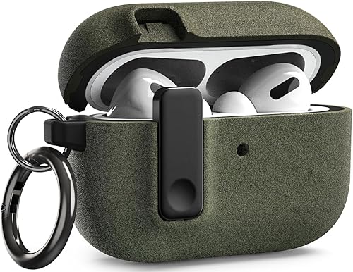 Miniatura 7 de VRS Design Cerradura moderna para Apple Airpods Pro de 2 generación y 1 generación (20222019) (piedra arena) registrada en patente estadounidense