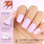 Baby Rose Gel Nail Polonais, Rose clair Violet Gel Polonais, 0.51 Fumer Oz UV Pink Gel Polonais pour Salon de Manucure ou DIY Art de ongles à la maison