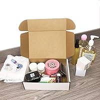 Vista 5 de Juego de cajas de envío de 10 x 7 x 3 pulgadas, paquete de 25, caja de cartón corrugado blanco para envío de correo postal de literatura, embalaje