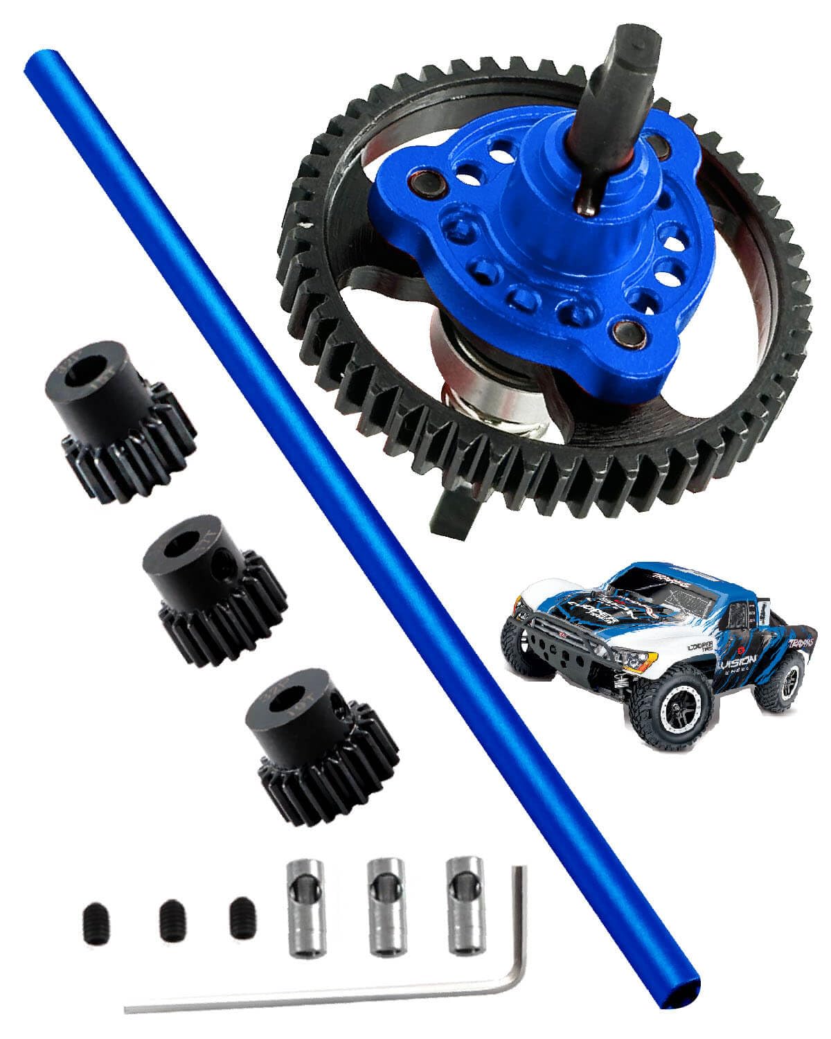 Traxxas Offroad Rc Cars BRKRC Metal Aluminum Alloy RC Slipper Clutch Eliminator For Tra-xxas 1/16 Summit Slash E-Revo Rally 4WD VXL Upgrade Rc Traxxas E Revo - Foto 6