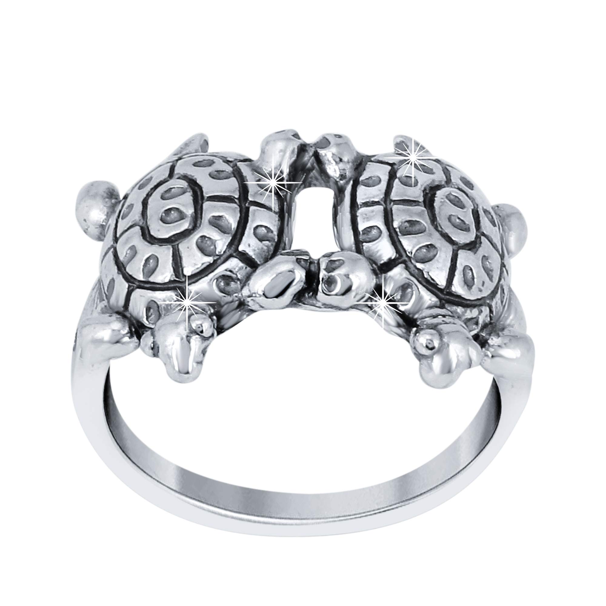 Tortoise Good Luck Charm 925 Sterling Silver Hallmark and Certified Purity Turtle Ring/Bracelet/Pendant for Women and Girls