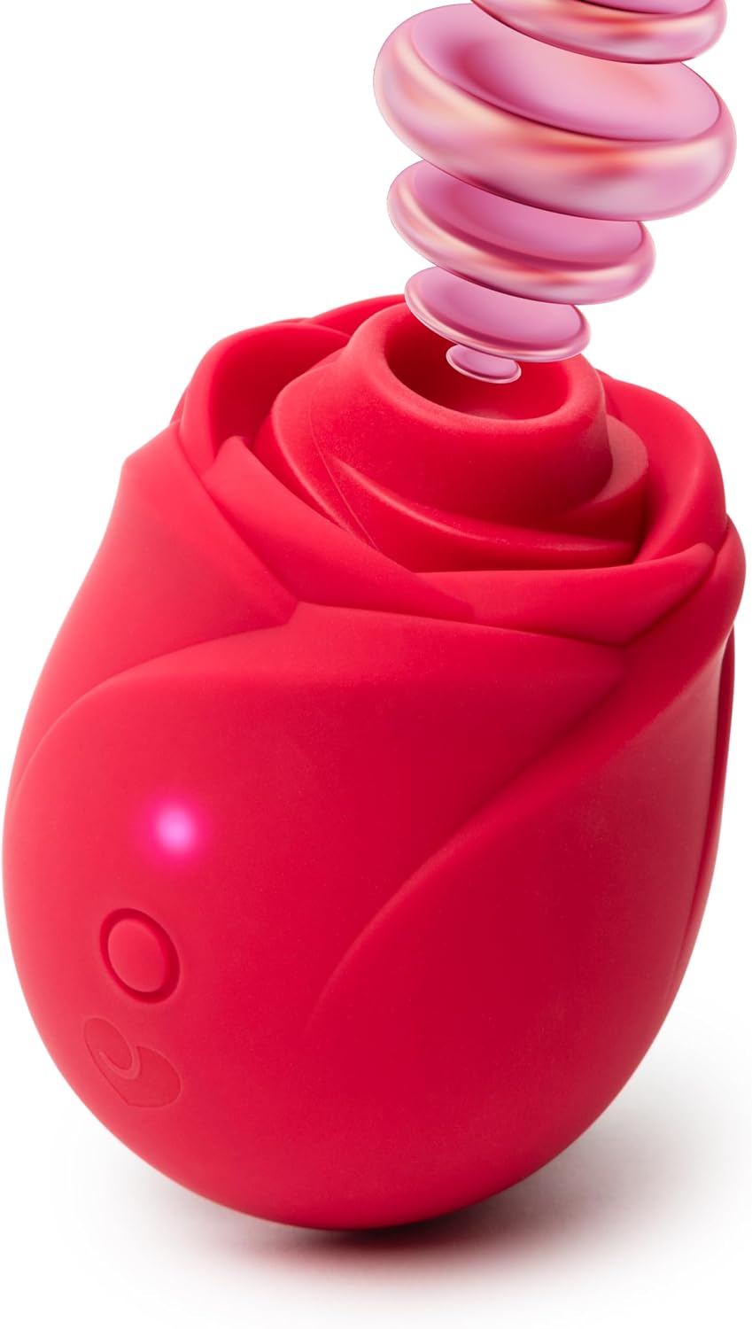 Lovehoney Rose Clitoral Sucking Toy | Rose Suction Vibrator with 6 Suction Speeds & 4 Patterns | Waterproof Rechargeable Clit Sucker for Women | Air Pulse Clitoral Stimulator Adult Sex Toy Gift | Red