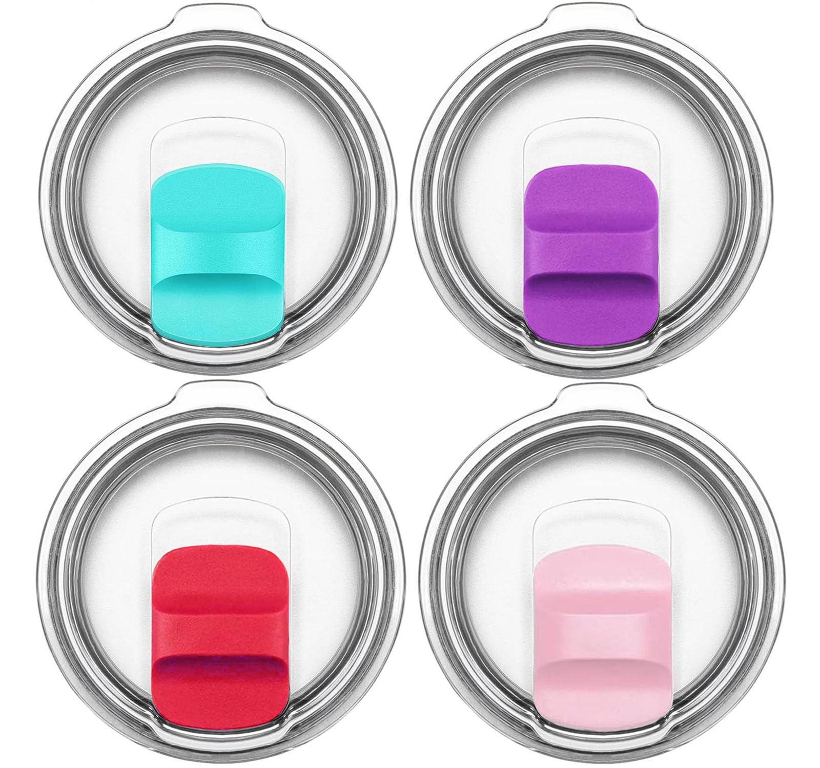 Bnoname 4 Pack Magnetic Tumbler Lids