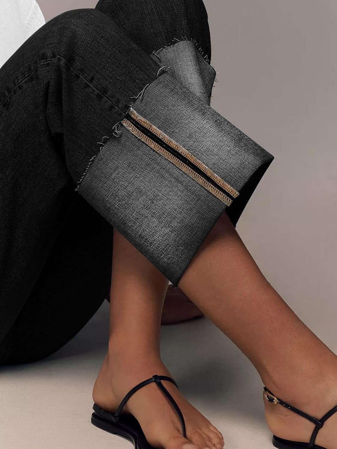 KUNMI Jeans for Women Wide Leg Baggy High Waist Boyfriends Straight Leg Stretchy Denim Pants Trendy Fall 2025