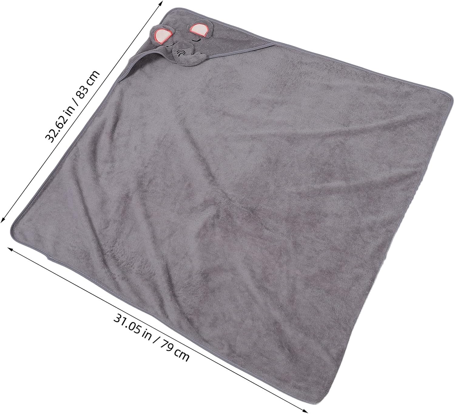 4pcs Baby Towels with Hood - Baby Hooded Towel - Coral Fleece Soft and Absorbent Bathtime Blanket for Nursery Swaddling Unisex Newborn 31x31 Inch