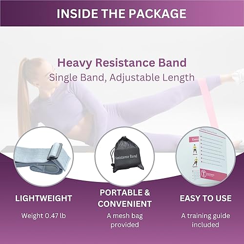 Miniatura 4 de Bandas de resistencia de tela ajustables con niveles de resistencia pesados, bandas de ejercicio antideslizantes para hombres y mujeres, bandas de