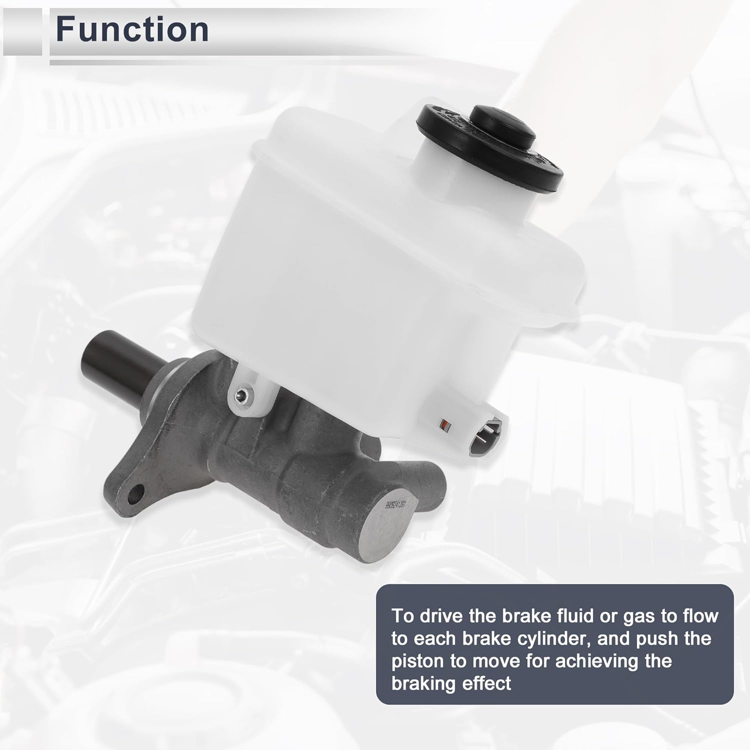 Engine Compartment Brake Master Cylinder for Toyota Tundra 2007-2019 Durable Hydraulic Master Cylinder No.472010C070 with Reservoir Aluminum Alloy Plastic 1 Pc