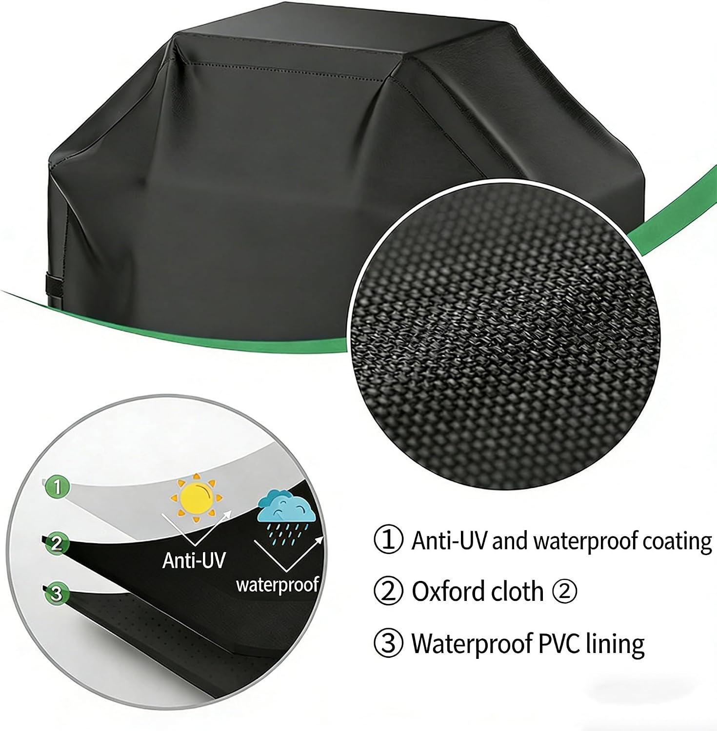 Grill Cover for Outdoor Grill for Masterbuilt Gravity Series 1150 + Pizza Oven Bundle, 420D Heavy Duty Water-Resistant BBQ Cover with Adjustable Windproof Straps for Patio Backyard Use