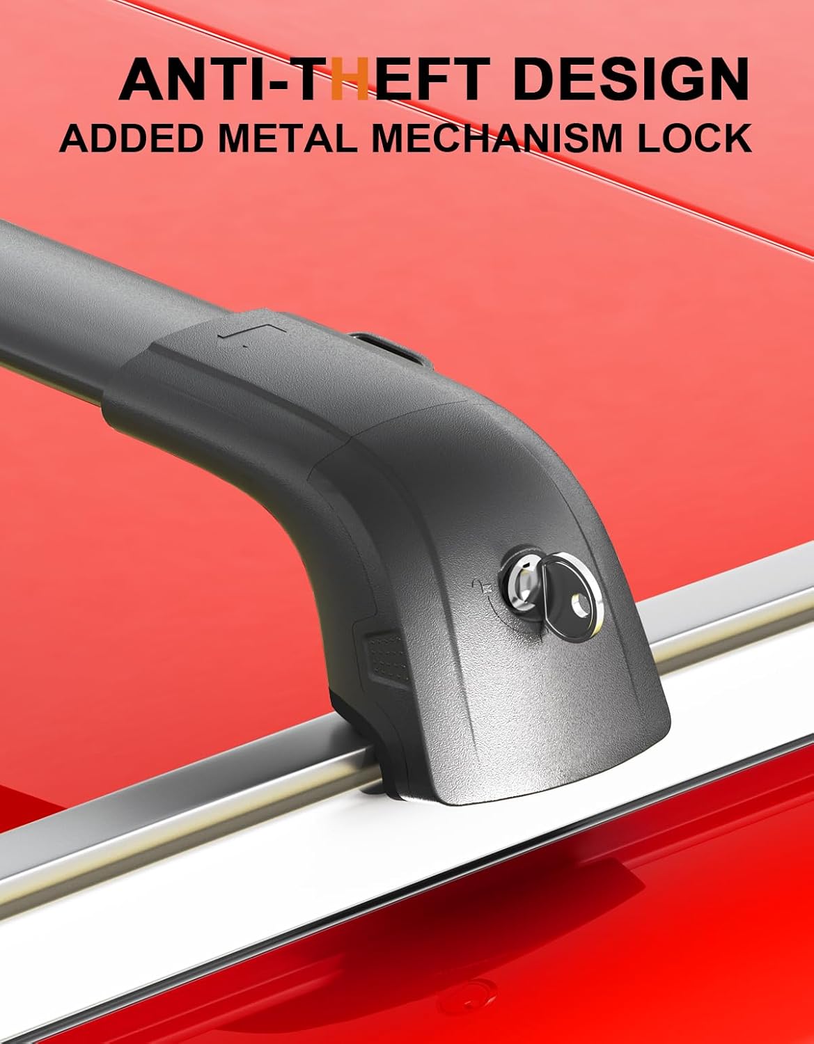 Lockable Roof Rack Cross Bars 220lbs Compatible with Lexus RX 2016-2022 RX350 RX350L RX450h RX450hL(with Flush Side Rails),Heavy Duty Aluminum Roof Rails Crossbars Black Rooftop Luggage - Image 3