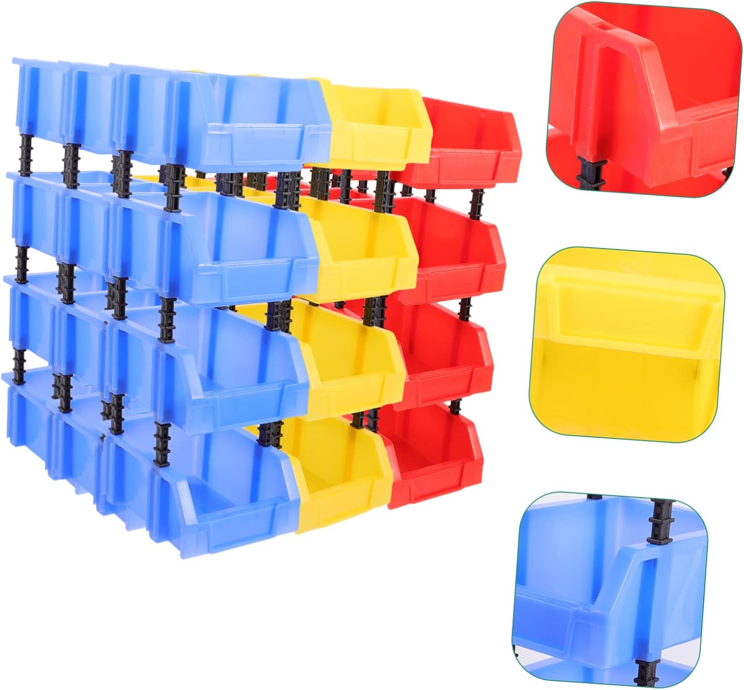 12pcs Stackable Screw Organizer Bins for Garage Storage Parts Organizer Easy for Tools and Accessories