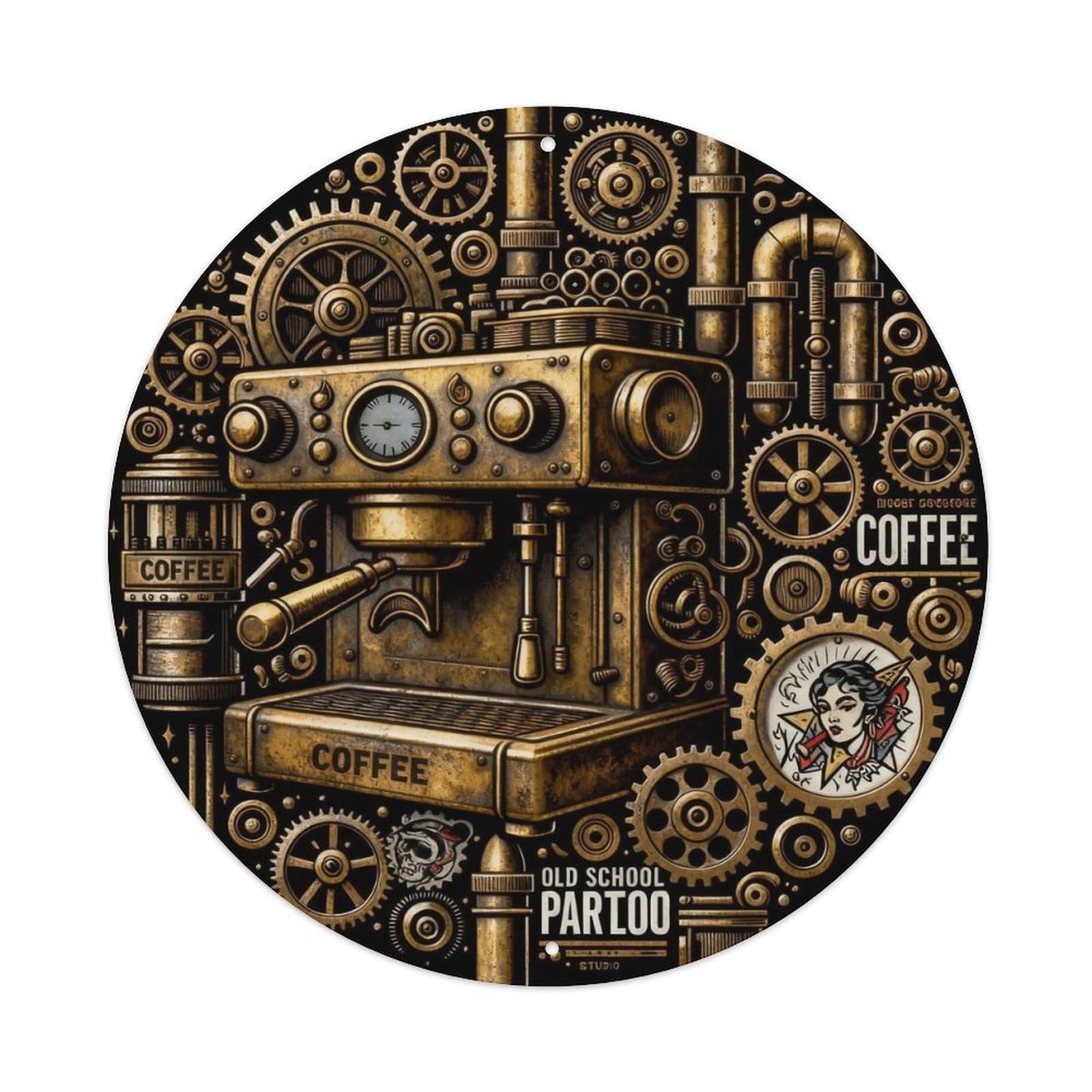 OLD SCHOOL TATTOO PARLOR Metal Tin Sign Plaque
