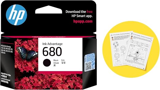 HP 680 Original Ink Advantage Cartridge (Black)| 3000+ Learning worksheets Worth Rs 599 Free