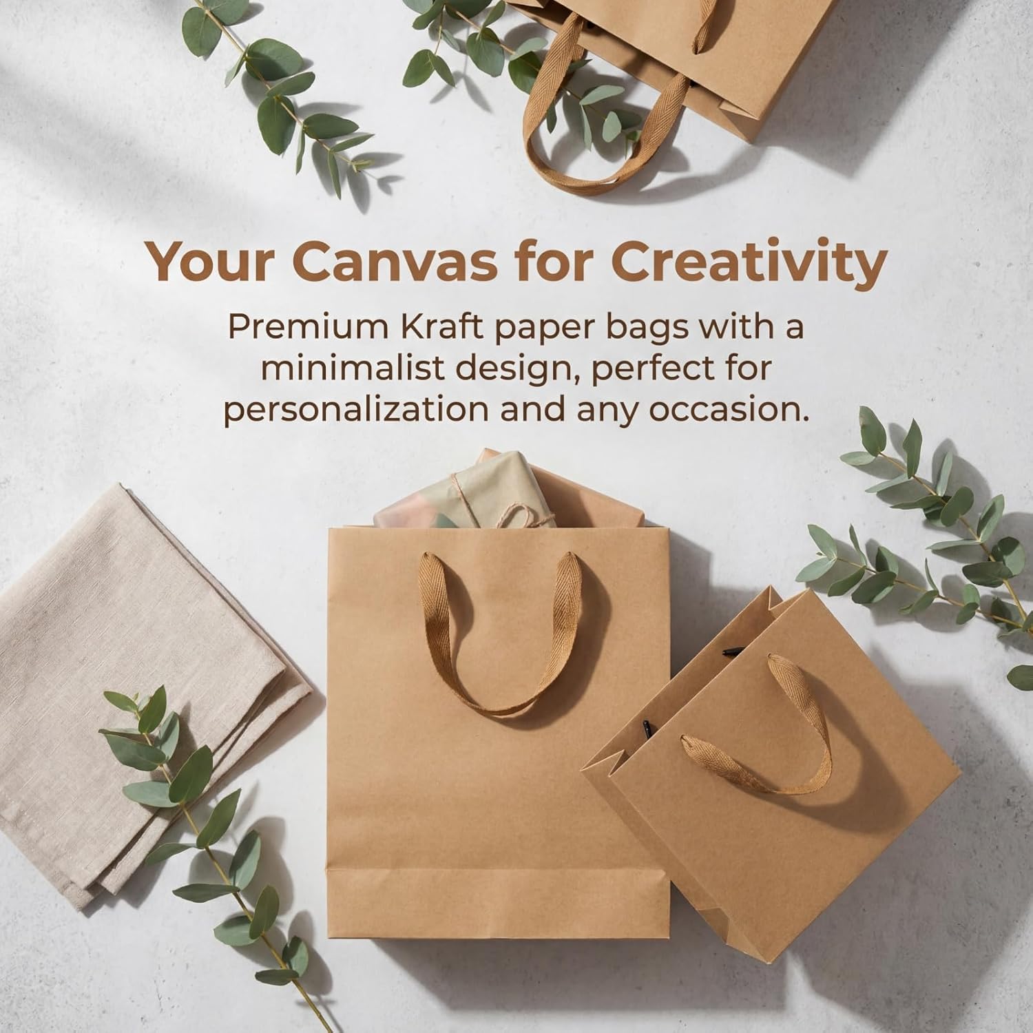 Lyellfe 45 Pieces Brown Gift Bags, Heavy Duty Kraft Paper Bags with Handle Bulk, Assorted Recycled Shopping Retail Merchandise Bags for Valentines Day, Birthday, Wedding