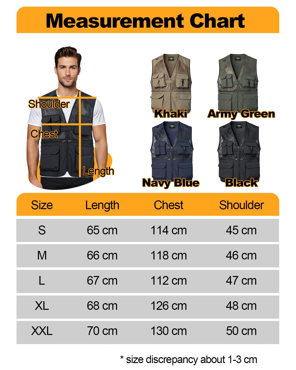 Homme Gilet de Pêche Veste Légère Sans Manches en Maille avec Multi-Poches Séchage Rapide Gilet pour Photographie en Plein Air Randonnée Escalade