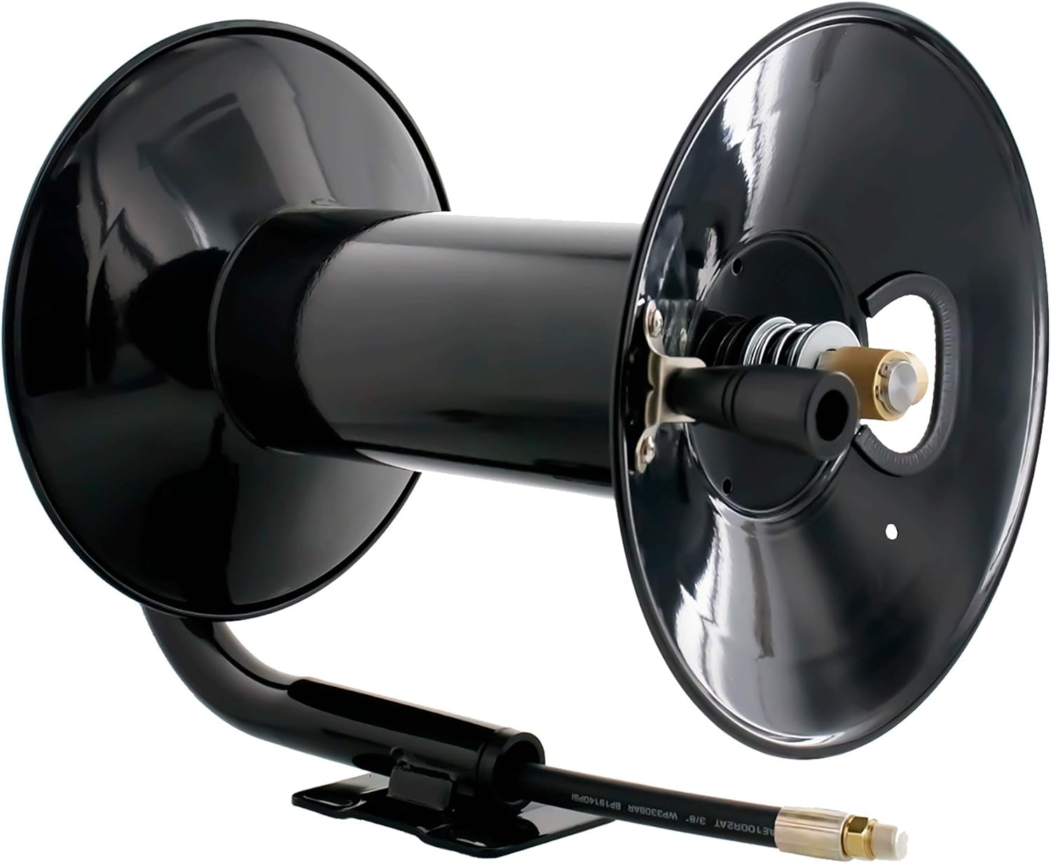 Steel Dragon Tools 4000 PSI 200' Black Powder Coated Pressure Washer Hose Reel