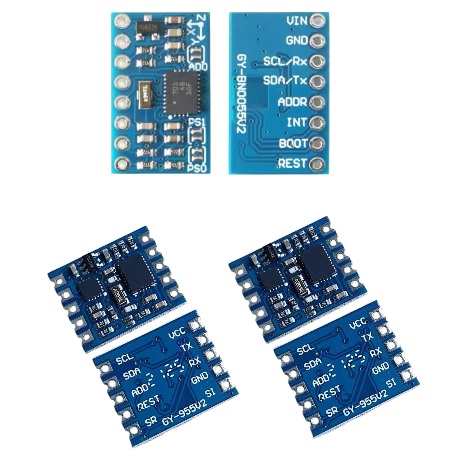 Módulo de sensores de giroscopios de acelerómetro IMUs 9DOF integrado con chip BNO055V2 para posicionamiento preciso PCB Gyrocompass integrado