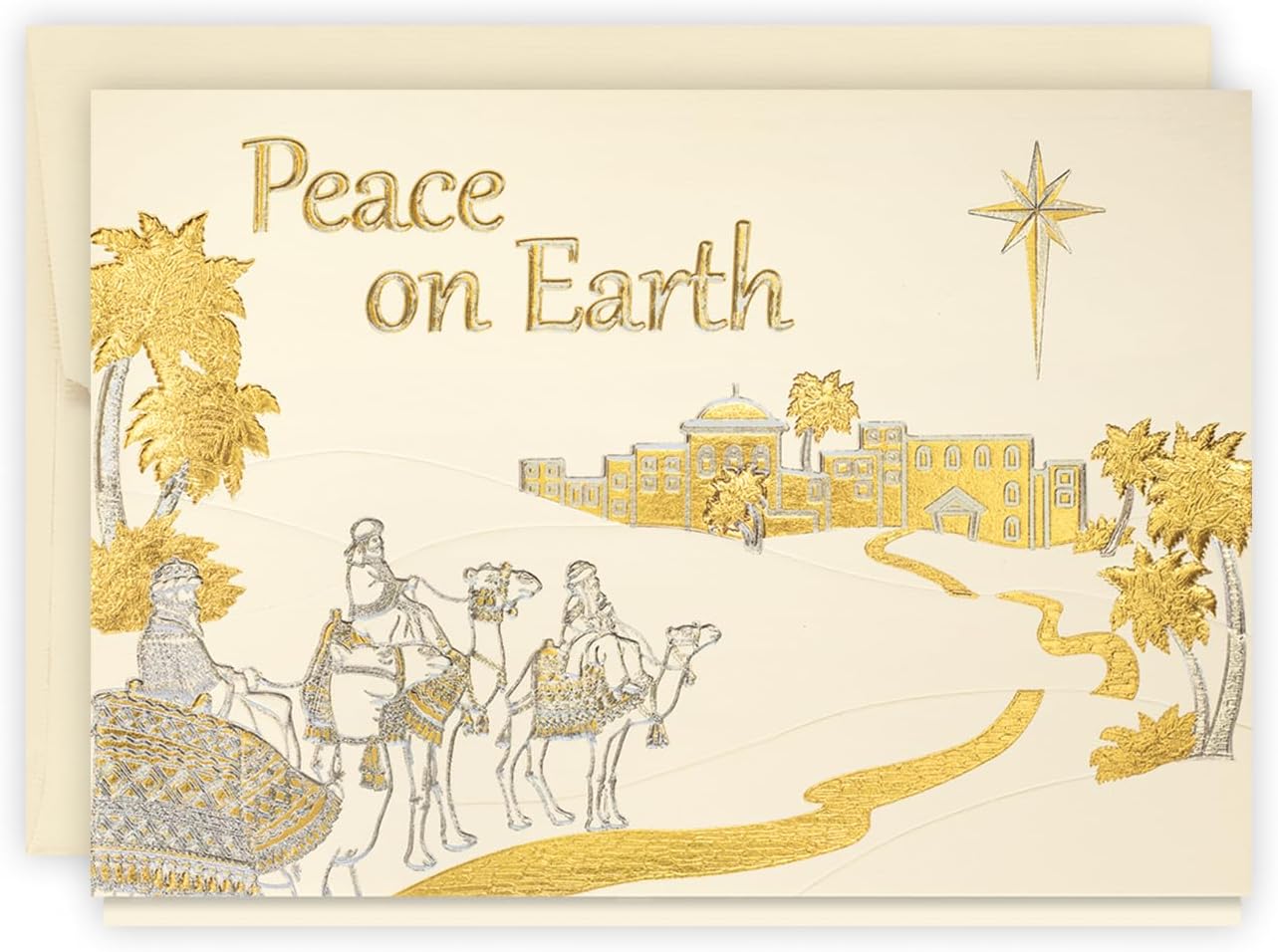 The Gallery Collection, 25 Count Card Pack, Religious Christmas Cards with Foil Lined Envelopes (Guiding Star), For Business or Consumer