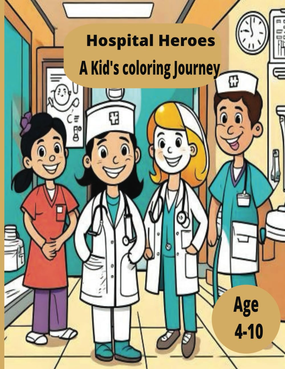 Hospital Heroes: A Kid's Coloring Journey: Journey Through Healing: 34 Fun Designs for Kids Exploring a Hospital's Magic Corners