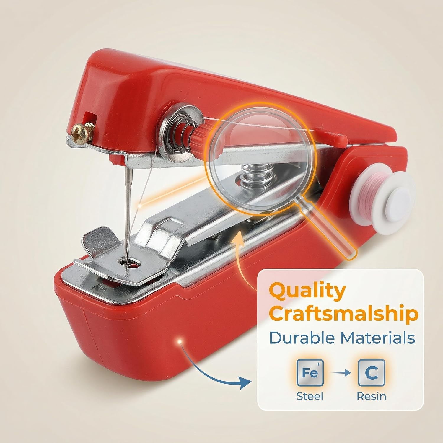 Hand Sewing Machine, Portable Hand Held Sewing Machine Handheld Sewing Machine Portable Sewing Machine Manual Sewing Machine for Home Travel Use