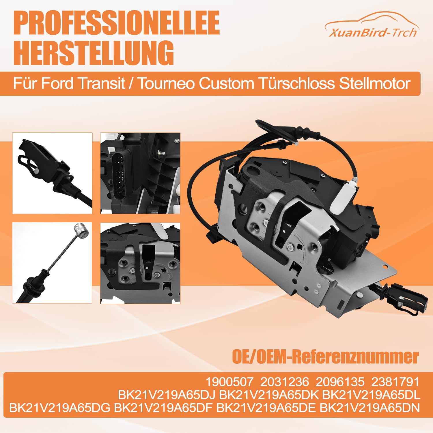 Türschlossbetätiger Vorne Links für Ford Tourneo Custom Transit Custom 2.0 EcoBlue 2.2 TDCi 2012-2024 BK21V219A65DK (7-Polig)