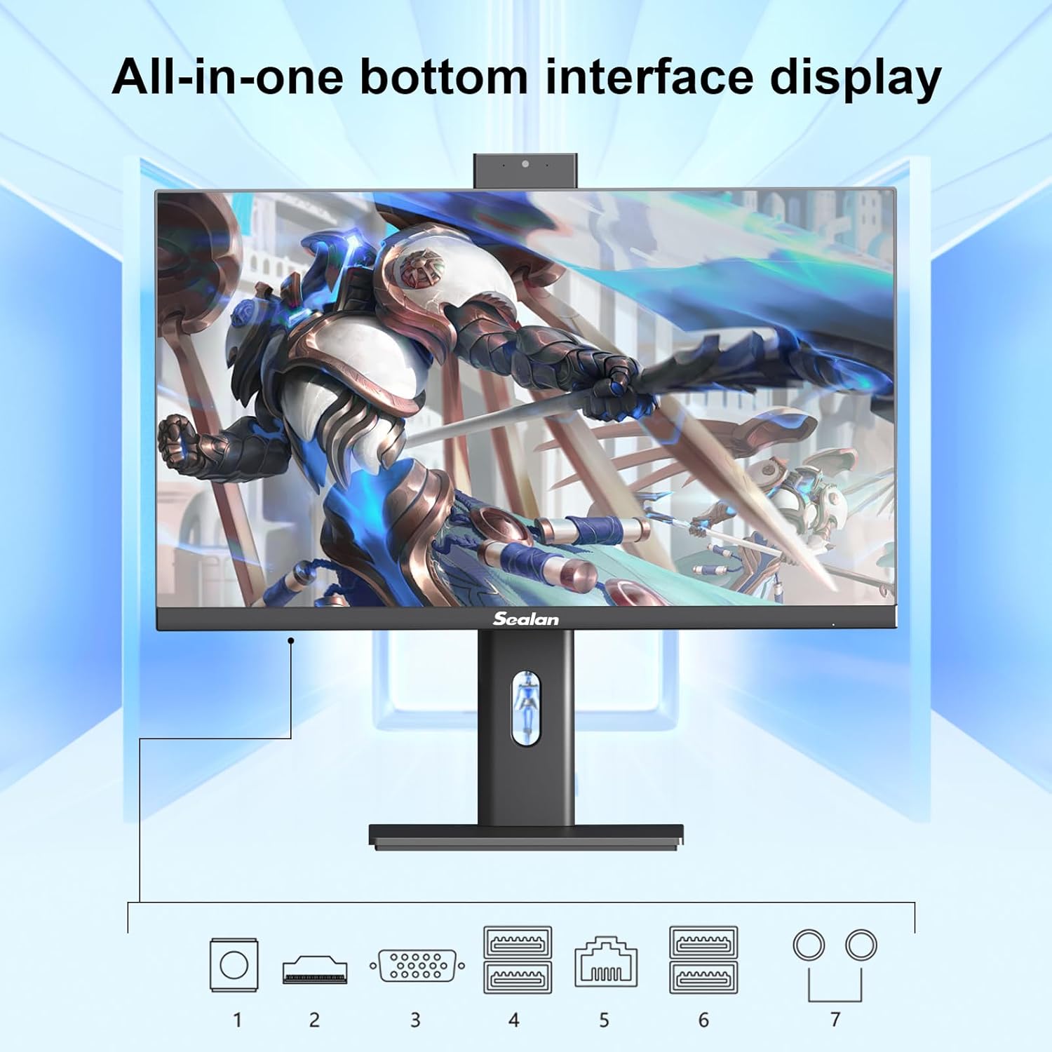 714ecpiAfIL._AC_SL1500_ All-in-One Computers Business Desktop 27” FHD 60Hz Display, Intel Core i5-8600,16GB DDR3 RAM, 512GB SSD, Webcam, HDMI, Type-C, Wi-Fi 6, Wired Keyboard & Mouse, Windows 11 Home