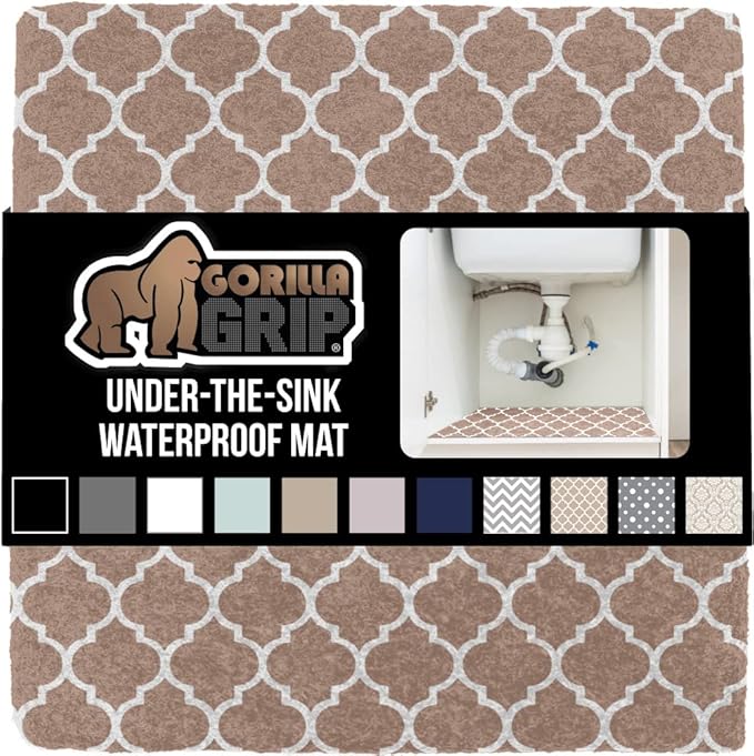 Gorilla Grip Quick Dry Waterproof Under Sink Mat Liner