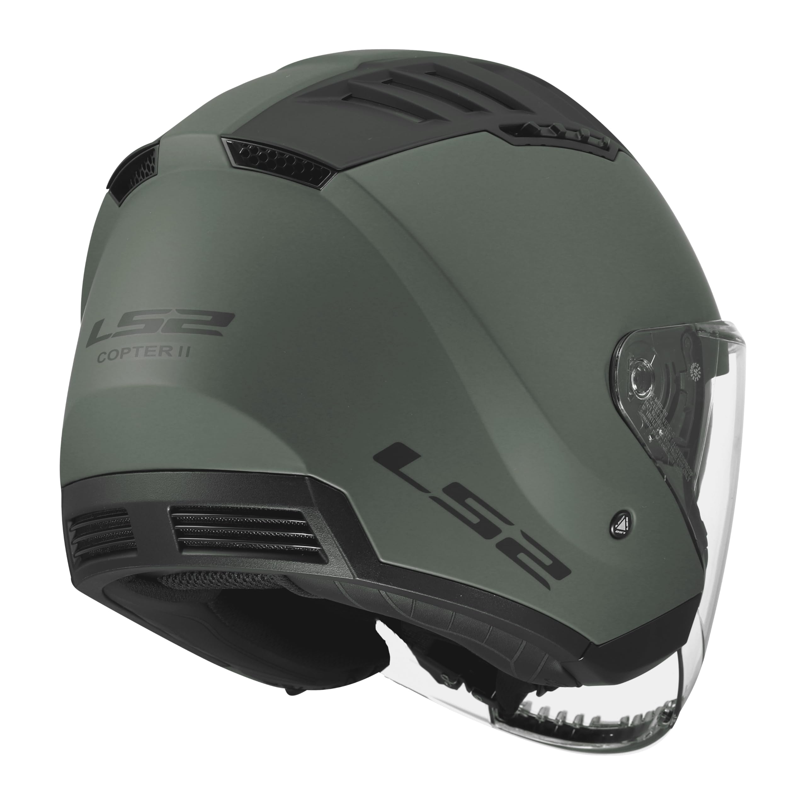 LS2, Casque Moto Jet COPTER II SOLID Military Green, L