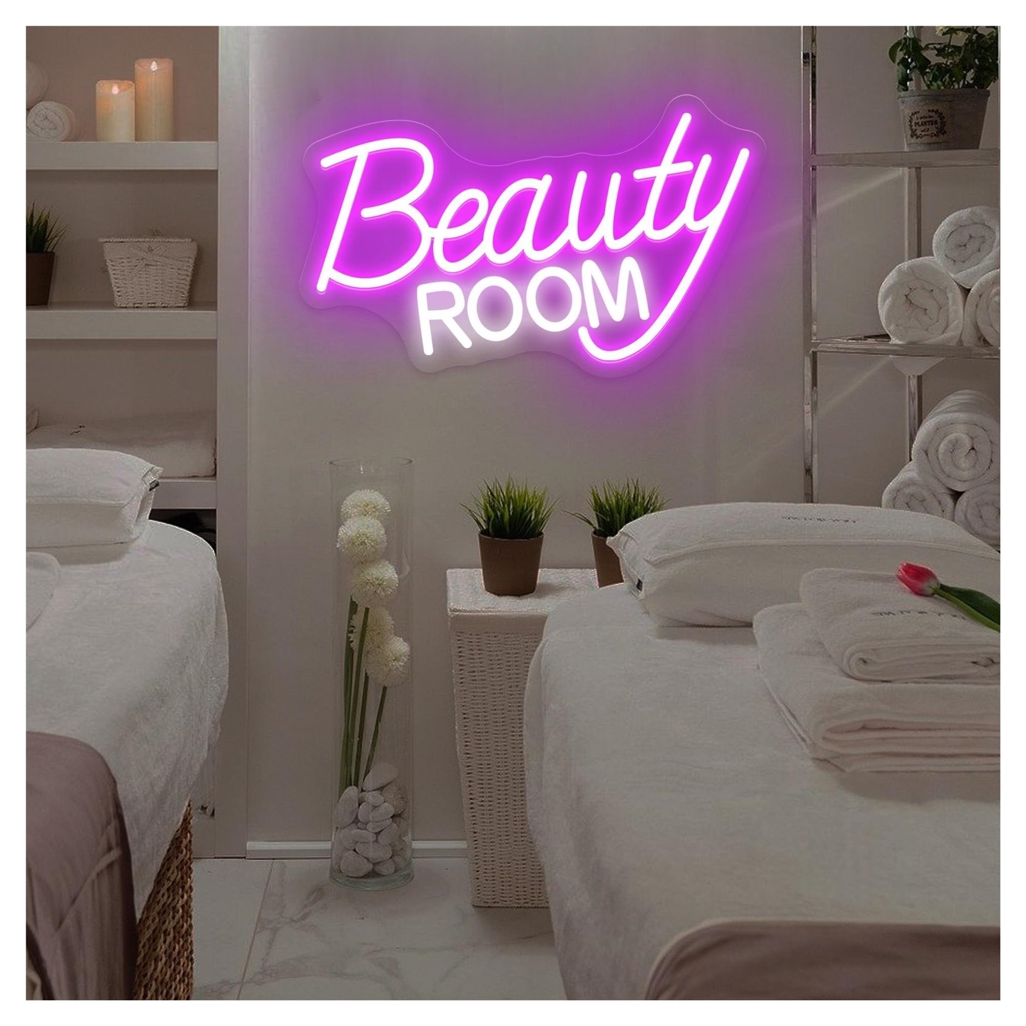 Shouxi B Sign Lamp Eauty Salon Neon Sign, Skincare Wall Decor, Spa Studio 45Cm(B)