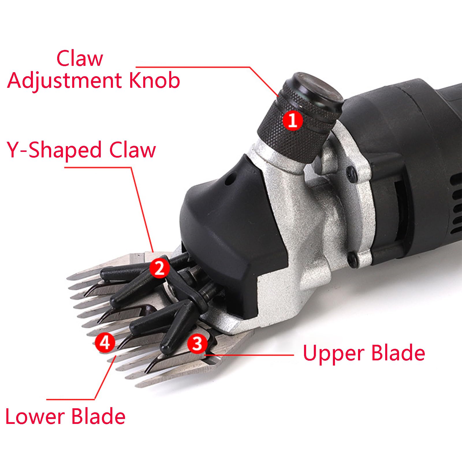 Tosatrici elettriche per Pecore 6 velocità, tosatrice Professionale da 690 W, Kit per la toelettatura del Bestiame da Fattoria per Cappotto Spesso Animale Nero